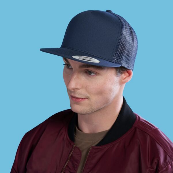 YP Classics 5 Panel Flat Peak Snap Back Truck Cap Thumbnail